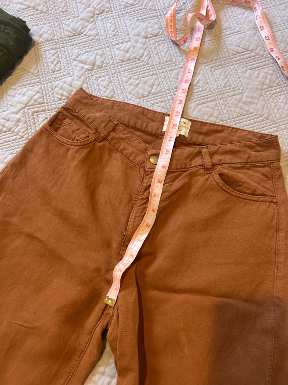Madison 123 Wide Leg Rust Brown pants. Lovell linen size 4 - Picture 6 of 7